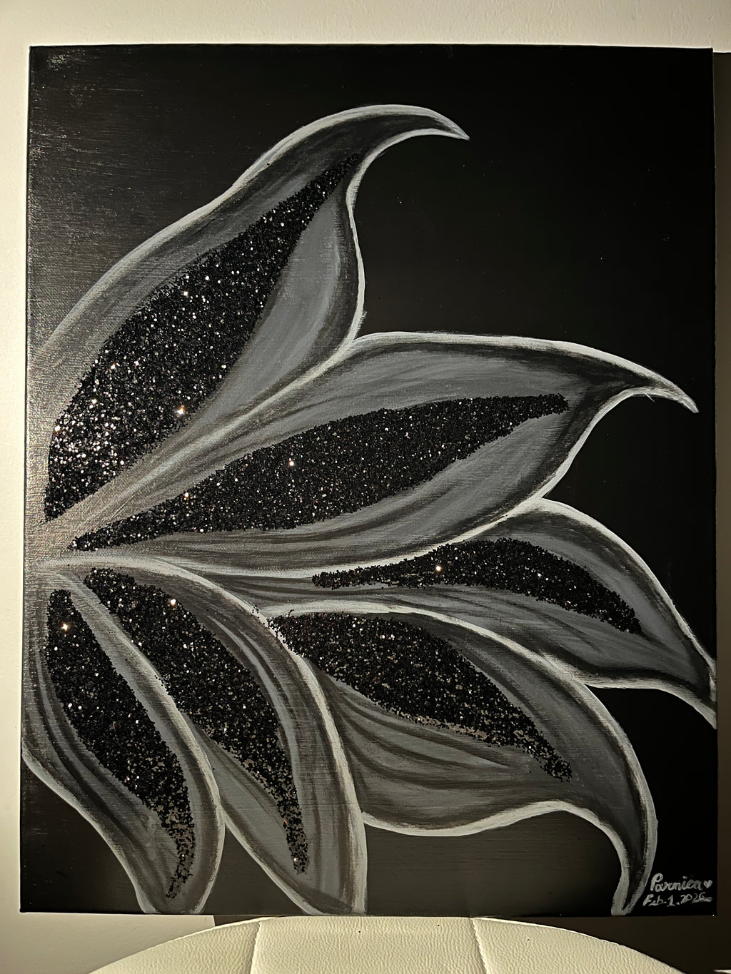 Midnight Flow – Original Textured Abstract Acrylic Painting